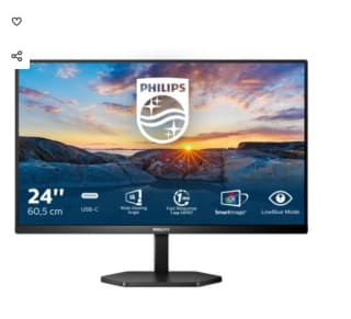 Monitor Philips 3000 Series 24E1N3300A/00 23.8" LED IPS FullHD 75Hz USB-C por 119.99€