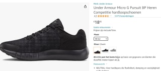 Under Armour Pursuit Heren Sportschoenen voor €18,05 bij Amazon NL