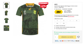 Camiseta Asics Sudáfrica Rugby 7S por 29,99€