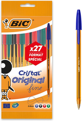 BIC Cristal Original Fine, Blíster de 20+7 unidades, Por 5€