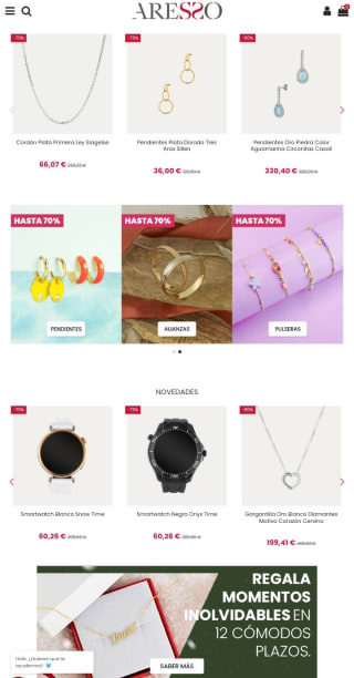 Hasta-70% y -5% Extra Web desde Joyerías Aresso.