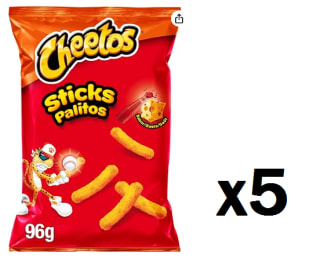 5 Bolsas de Cheetos Rizos de 96grs por 6.99€