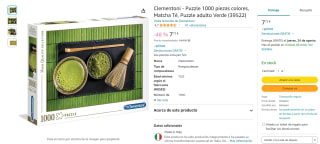 Puzle de 1000 piezas Matcha Té Marca Clementoni por 7,72€