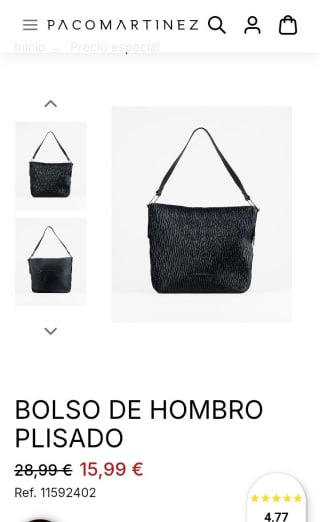 Bolso de hombro plisado por 15,99€.