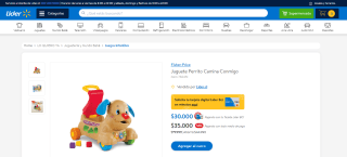 Juguete Fisher-Price Perrito Camina Conmigo por $30.000