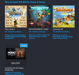 Humble Bundle Upload VR Summer 2025 Game Bundle vanaf €8,68
