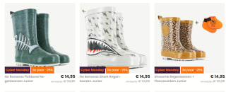 Diverse Regenlaarzen van Shoesme en Gobananas voor €14.95 p.p + 2e paar met 25% extra korting bij Plutosport