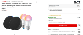 Pack 2 Echo Pop + 2 Bombillas WiZ por 33,98€ o Pack 2 Echo Dot + 2 Enchufes Inteligentes WiZ por 45,88€