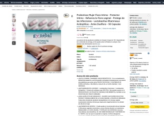 Probioticos Mujer Flora Intima Protector Intimo Refuerza la Flora Lactobacillus Rhamnosus Acidophilus Antes Duaflora 30 Capsulas por solo 7,90€