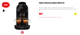 Philips Koffiezetapparaat L'OR Barista Sublime LM9012/40 voor €59,99 bij Dirk