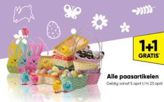 1+1 gratis op alle paasartikelen bij Big Bazar