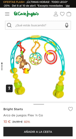 Bright Starts OBall Flex 'n Go Arco de Actividades por 10€.