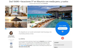 Hotel 5* 7 noches en Mauricio con media pens. y vuelos desde 1.849€ pxp