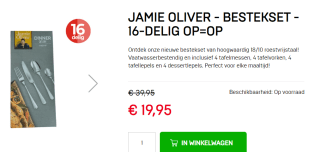 Jamie Oliver - bestekset - 4 delig voor €19,95 bij Dagknaller