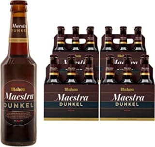 Pack 24 Botellines de 33cl de Mahou Maestra Dunkel - Cerveza Lager Oscura por 18.58€