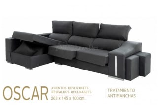 Sofá Oscar Negro/Gris por 425€ en Atrapamuebles