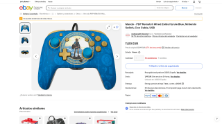 PDP Rematch Wired Zelda Hyrule Blue por 11€