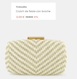 Bolso Clutch de fiesta con broche Tintoretto por 12.99€