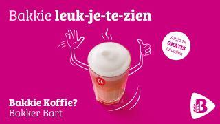 1x gratis bijvullen van bijna alle warme dranken bij Bakker Bart
