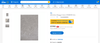 Alfombra Shaggy Colors 050X090 Gris por $7.990