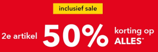 2e artikel 50% korting op bijna alles (ook sale) bij Scapino