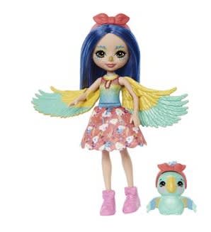Muñeca Enchantimals Mattel Prita y Flutter Muñeca con mascota loro por 5€