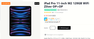 Apple iPad Pro (2022) - 11 inch - WiFi - 128GB - Zilver voor €919 bij Your Mac Store