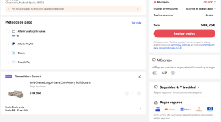 Sofá Chaise Longue Cama Con Arcón y Puff Giuliana por solo 588,25€