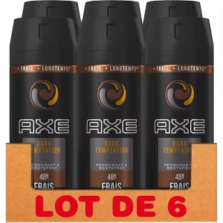 Pack 6x150ml - AXE Desodorante Hombre DARK TEMTATION Spray 48h Por 13,45€