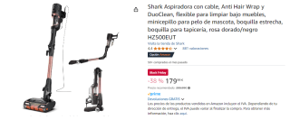 Aspiradora con cable Shark HZ500EUT por 179,99€