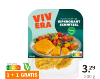 1+1 gratis op alle Vivera bij de AH
