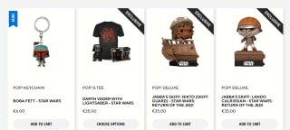 3 halen = 2 betalen op alle Funko POP! Star Wars items bij Funko Europe