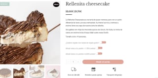 Rellenita cheesecake por 29,70€ (para 14 personas)