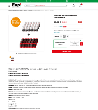 48 Cerveza La Salve Lucía y 48 cerveza Munich por solo 40€