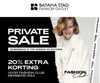 20% extra korting + gratis burger & bubbels bij Batavia Stad Lelystad 27 t/m 30 oktober