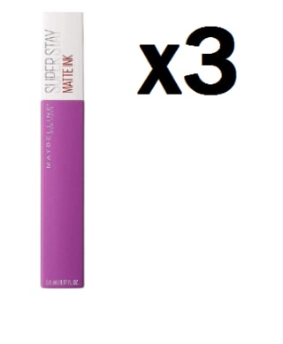 3 Maybelline New York, SuperStay Matte Ink, Pintalabios Mate de Larga Duración, Tono 35 - Creator, Morado Intenso por 13.03€