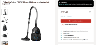 Philips PowerPro Expert 7000 Series - 900W Stofzuiger zonder zak voor €171,99 bij Otto