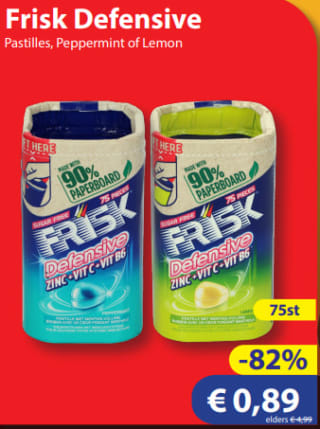 Frisk Defensive voor €0,89 bij Die Grenze