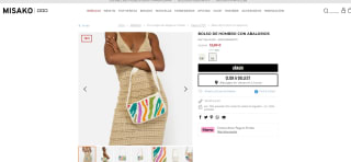 bolso de hombro beige con abalorios por 12€