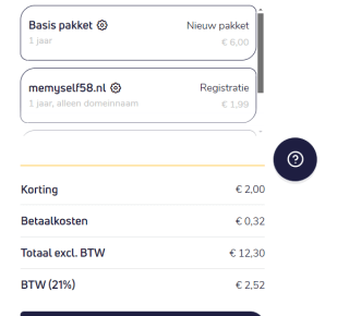 Korting code voor €2 korting op een domeinnaam voor nieuwe klanten of 2 euro korting