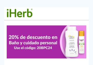 -20% en Baño y Cuidado desde iHerb.