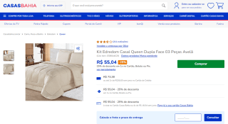 Kit da Edredom Casal Queen - R$ 55,04