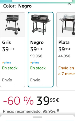 Aktive Barbacoa doble parrilla por 39,95€.