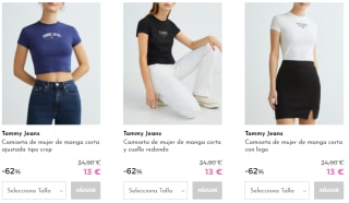 TOMMY JEANS - Camisetas para ellas por 13€