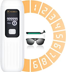 Depiladora Luz Pulsada 990000 flash Laser Depilacion Depilacion Definitiva Equipo Profesional Sistema de Depilación Adecuado para Piernas, Cara y Cuerpo Mujeres y Hombres - Blanco por 34,49€
