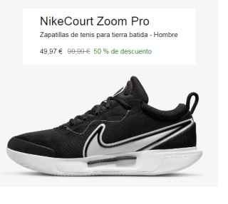 Zapatillas de Tenis para Hombre NikeCourt Zoom Pro por 49.97€
