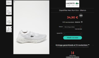 Zapatillas Lacoste Neo Run Evo por 34,90€