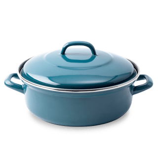 BK Fortalit braadpan Ø 28 cm - blauw - emaille - inductie voor €48,93 bij BK