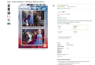 Recopilación de puzzles marca Educa 2x100 piezas por 5,50€