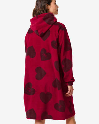 Dames fleece snuggie met harten voor €15 bij de Hema